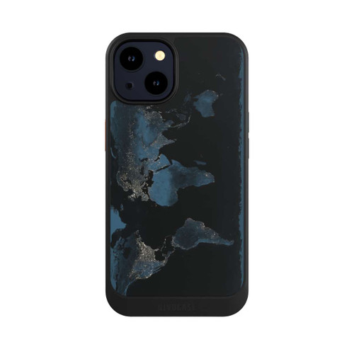 Apple iPhone 14 NIVOcore Carte du Monde Nuit