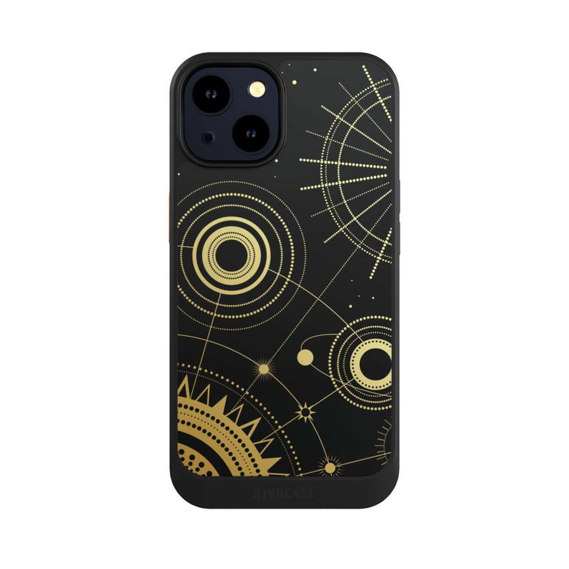 iPhone 14 NIVOcore Le noir et l'or semblent abstraits