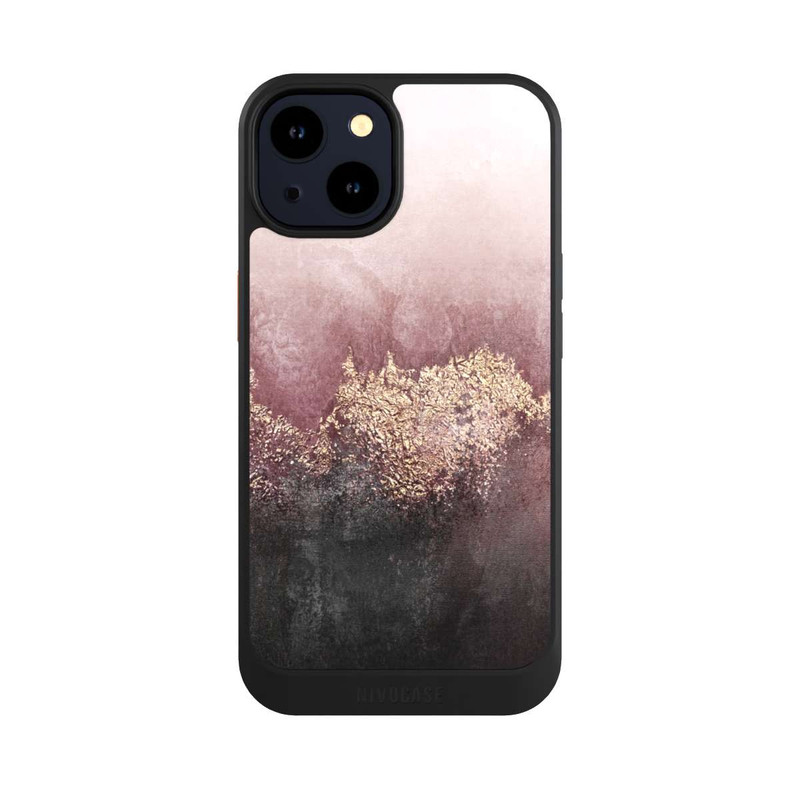 iPhone 14 NIVOcore Rosa Himmelsstaub Golddruck