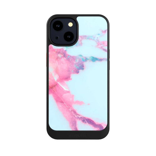 Apple iPhone 14 NIVOcore Hellblauer schillernder Adermarmor
