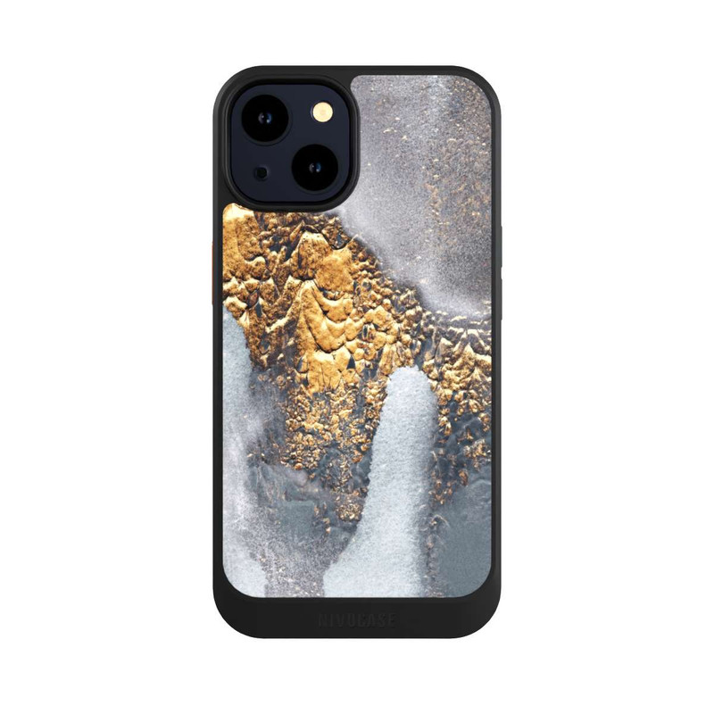 iPhone 14 NIVOcore Look béton doré pailleté