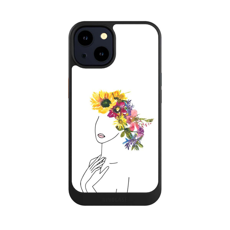 iPhone 14 NIVOcore Line Art Woman flowercrown
