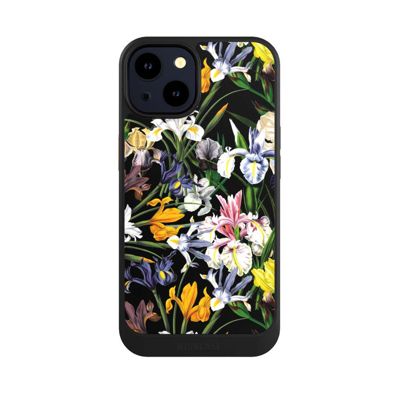 iPhone 14 NIVOcore Dunkle Wildblumentapete