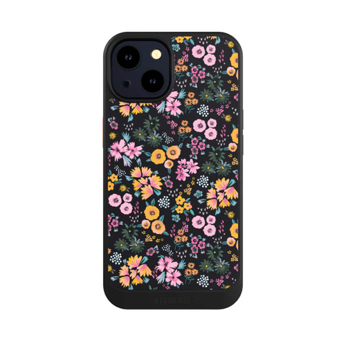 Apple iPhone 14 NIVOcore Kleine bunte Blumen Schwarz 2