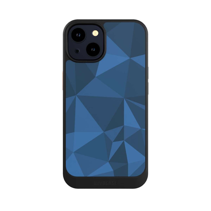 iPhone 14 NIVOcore Polygon Pattern Blue