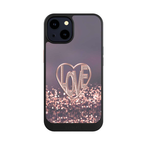 Apple iPhone 14 NIVOcore LOVE Rose Pailleté