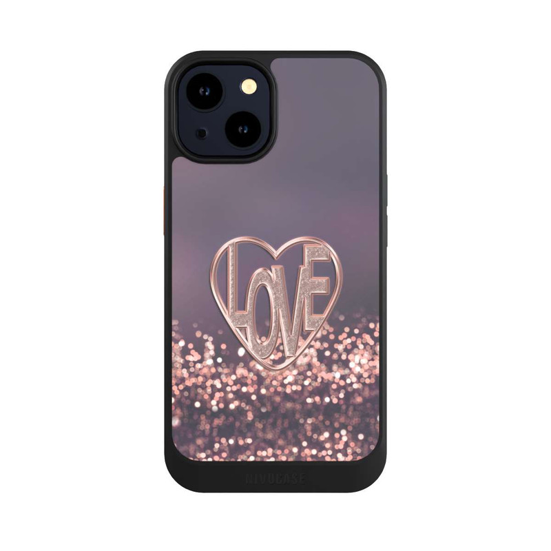iPhone 14 NIVOcore Love Glitter Pink