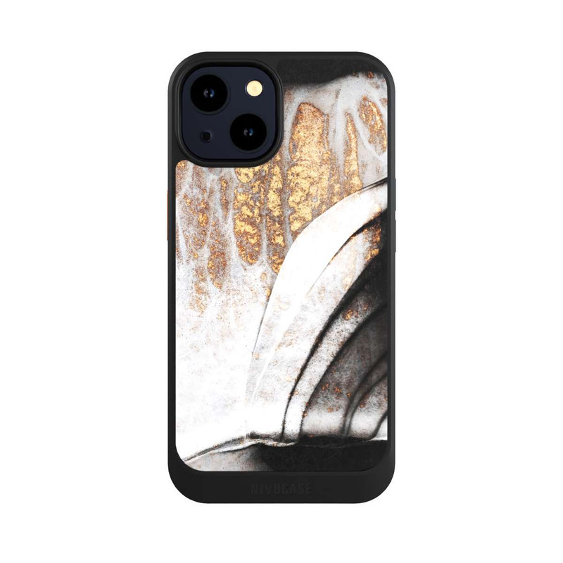 iPhone 14 NIVOcore Veines noires et dorées