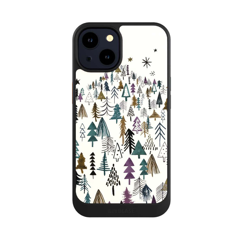iPhone 14 NIVOcore Bergbäume Wald Lila