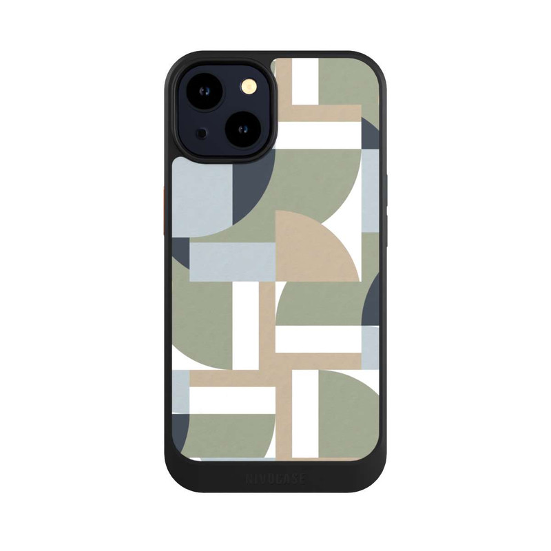 iPhone 14 NIVOcore Futuristische Bauhaus Polygone Beige