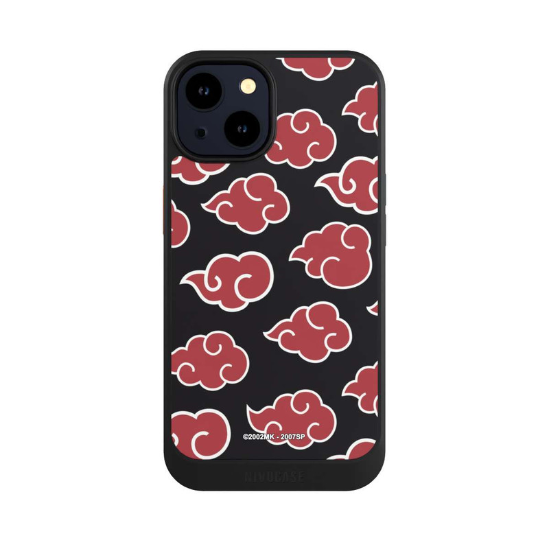 iPhone 14 NIVOcore Akatsuki Pattern Noir Big