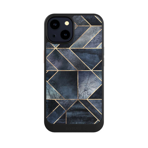 Apple iPhone 14 NIVOcore Abstraktes Natur-Dunkelblau