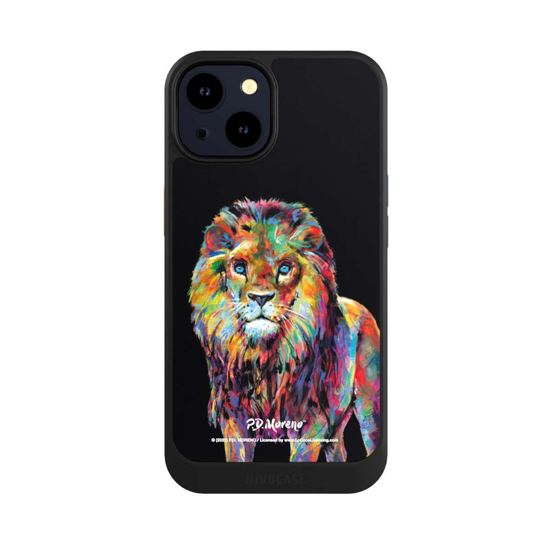 iPhone 14 NIVOcore Löwe Bunte Kunst von P.D. Moreno
