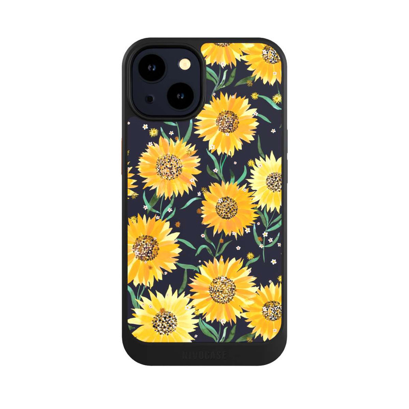 iPhone 14 NIVOcore Sunflowers Black