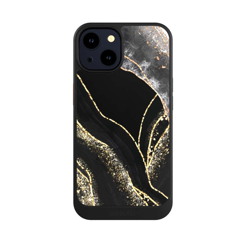 iPhone 14 NIVOcore Dark Marble Gold