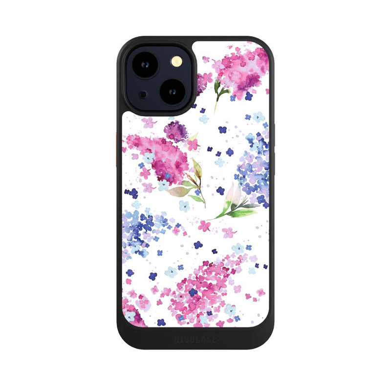 iPhone 14 NIVOcore Hortensias Floraux Lilas Rose