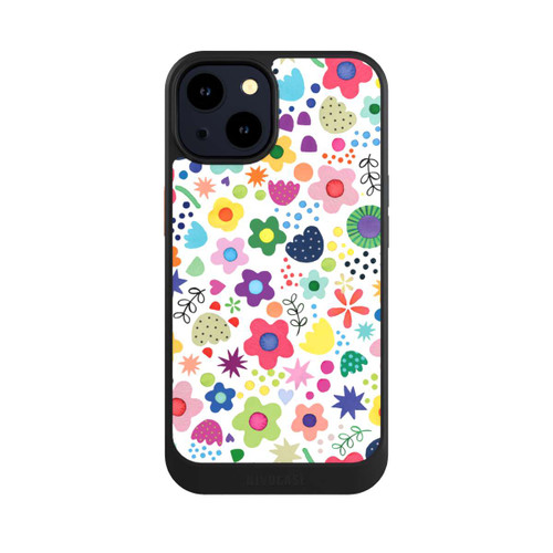 Apple iPhone 14 NIVOcore Psychedelische Blumen bunt