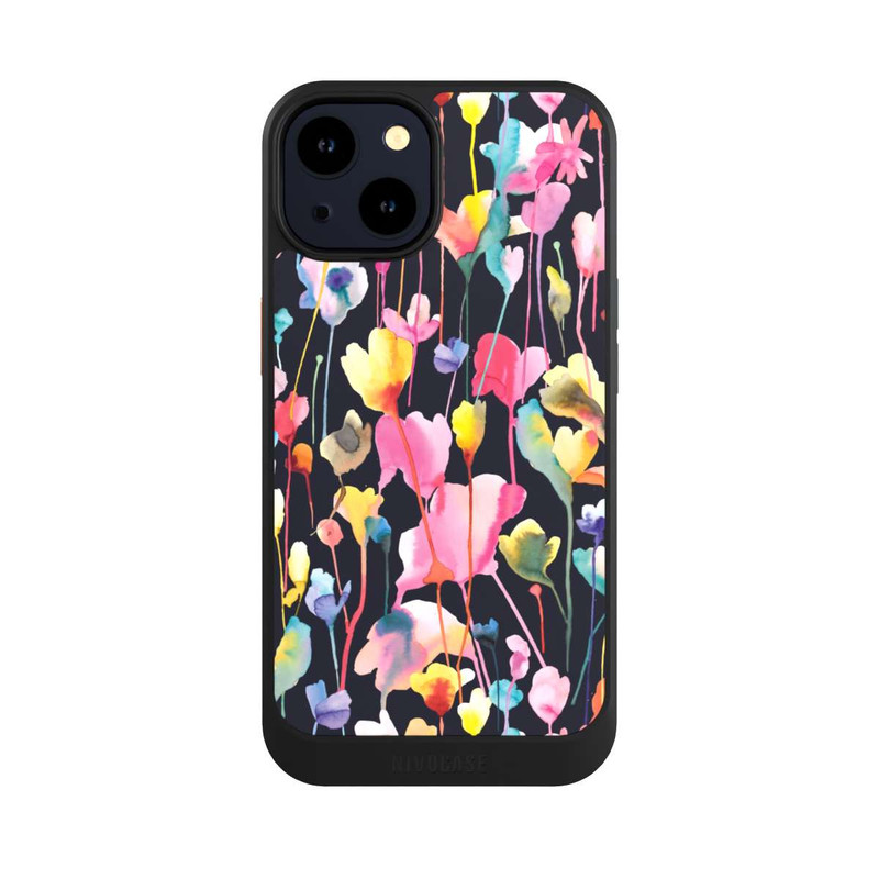iPhone 14 NIVOcore Wildblumen schwarz