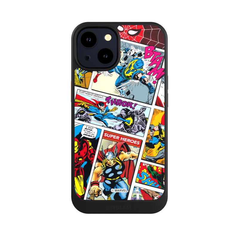 iPhone 14 NIVOcore Marvel Retro Comic Blue