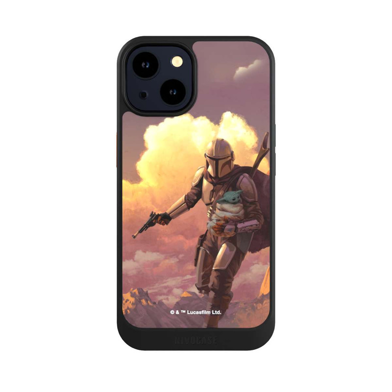 iPhone 14 NIVOcore Der Mandalorianer und Grogu Sonnenguntergang Wolken