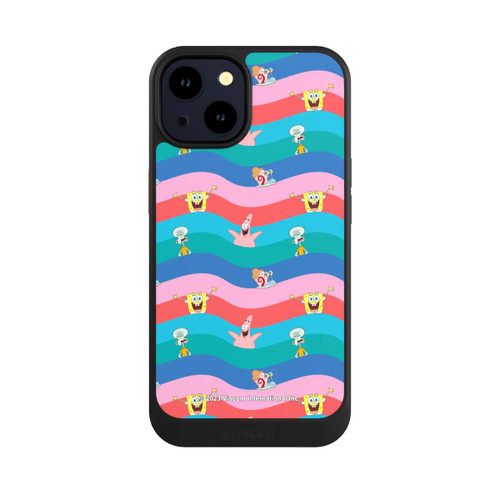 Apple iPhone 14 NIVOcore Spongebob Freunde Bunte Wellen
