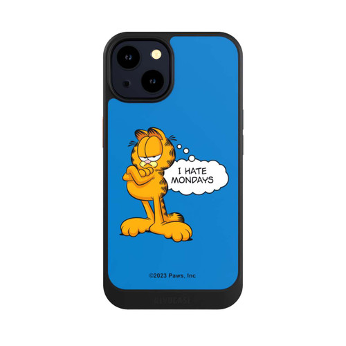 Apple iPhone 14 NIVOcore Garfield I Hate Mondays Blau