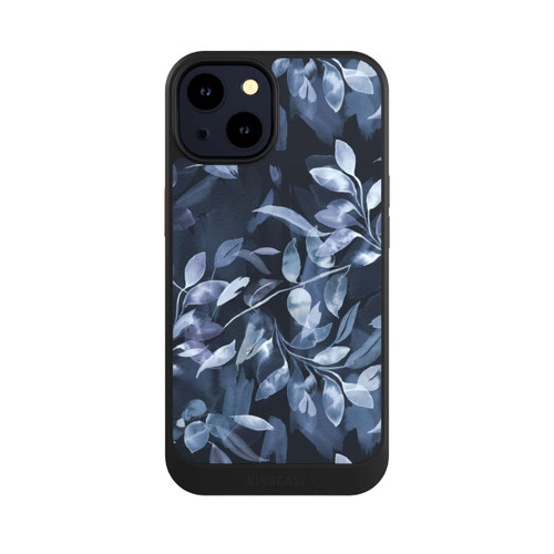 Apple iPhone 14 NIVOcore Aquarelle Feuilles Mystiques Marine