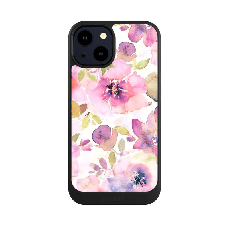 iPhone 14 NIVOcore Papier Peint Fleurs Roses