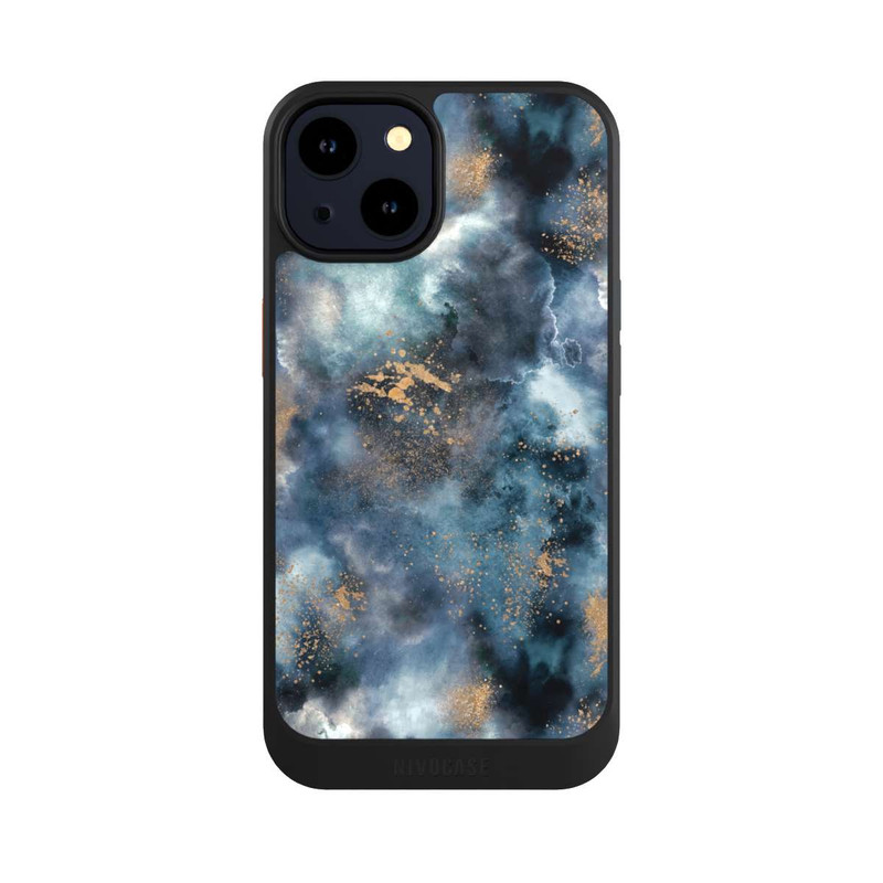 iPhone 14 NIVOcore Smoky Marble Watercolor Navy