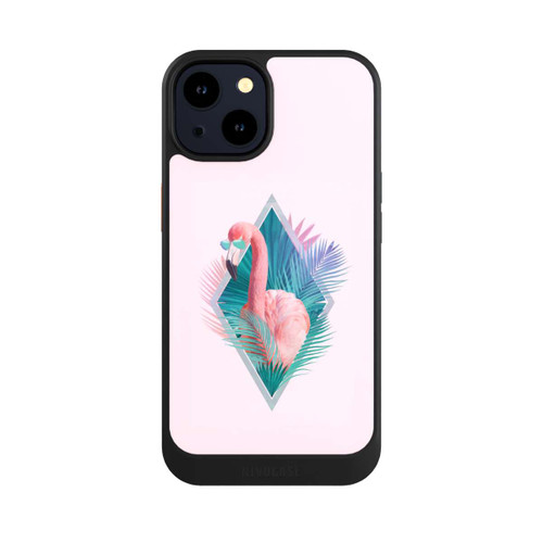Apple iPhone 14 NIVOcore Tropical Leaves Flamingo