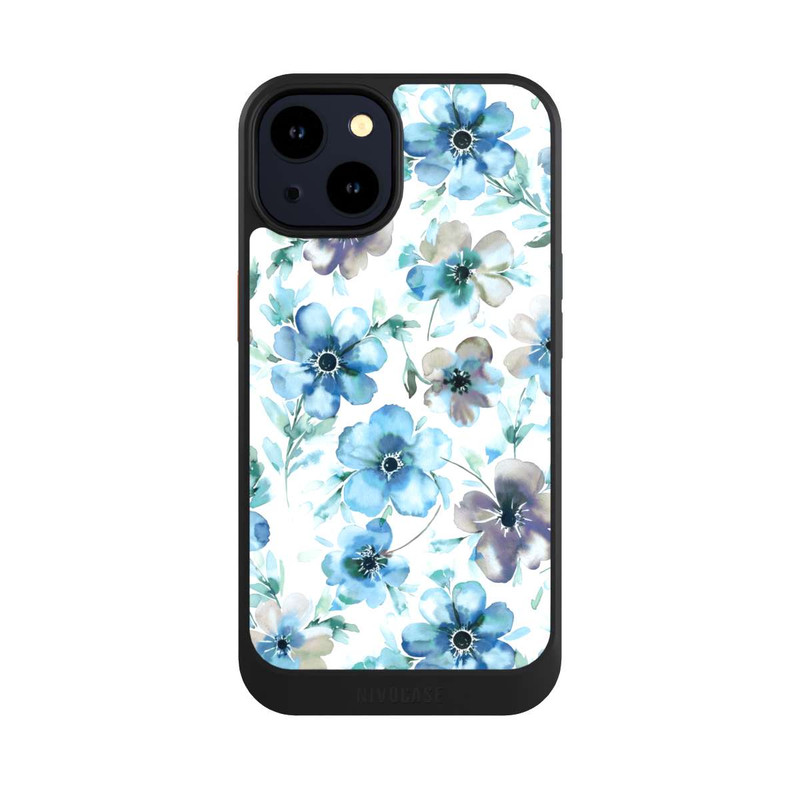 iPhone 14 NIVOcore Blaues Blumenmuster Trendy