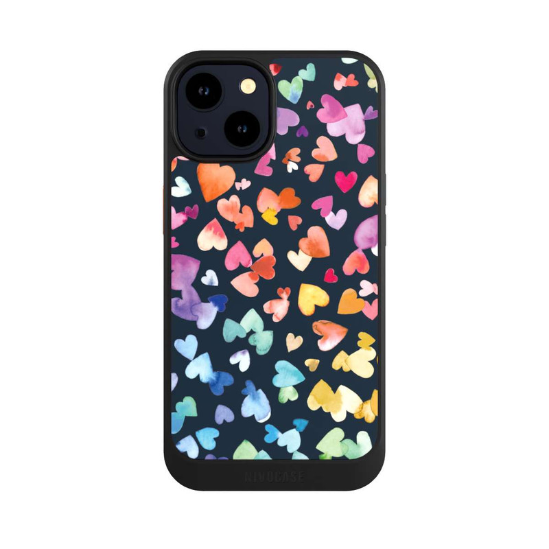 iPhone 14 NIVOcore Coeurs de la Saint-Valentin noirs