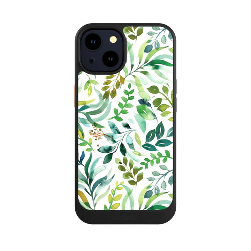 Apple iPhone 14 NIVOcore Aquarell Palmenblätter Botanisch Grün