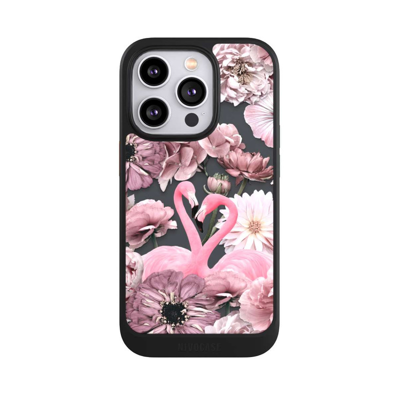 iPhone 14 Pro NIVOcore Flamingos in Flower Pattern