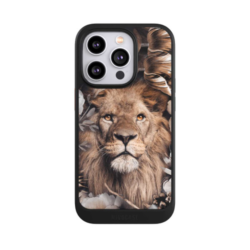 Apple iPhone 14 Pro NIVOcore Löwe Blumenrahmen Beige