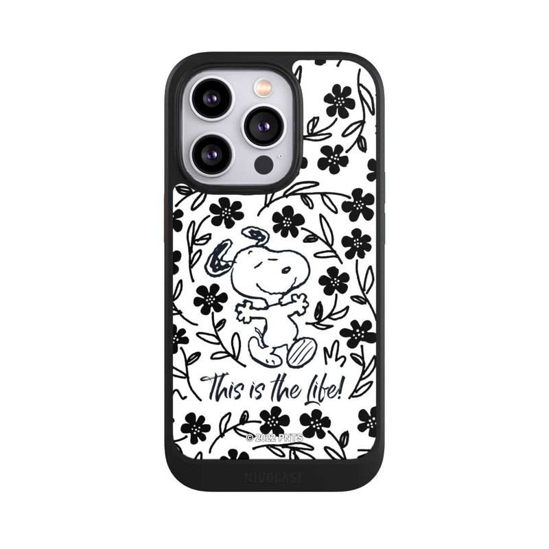 iPhone 14 Pro NIVOcore Snoopy schwarz und weiß This Is The Life