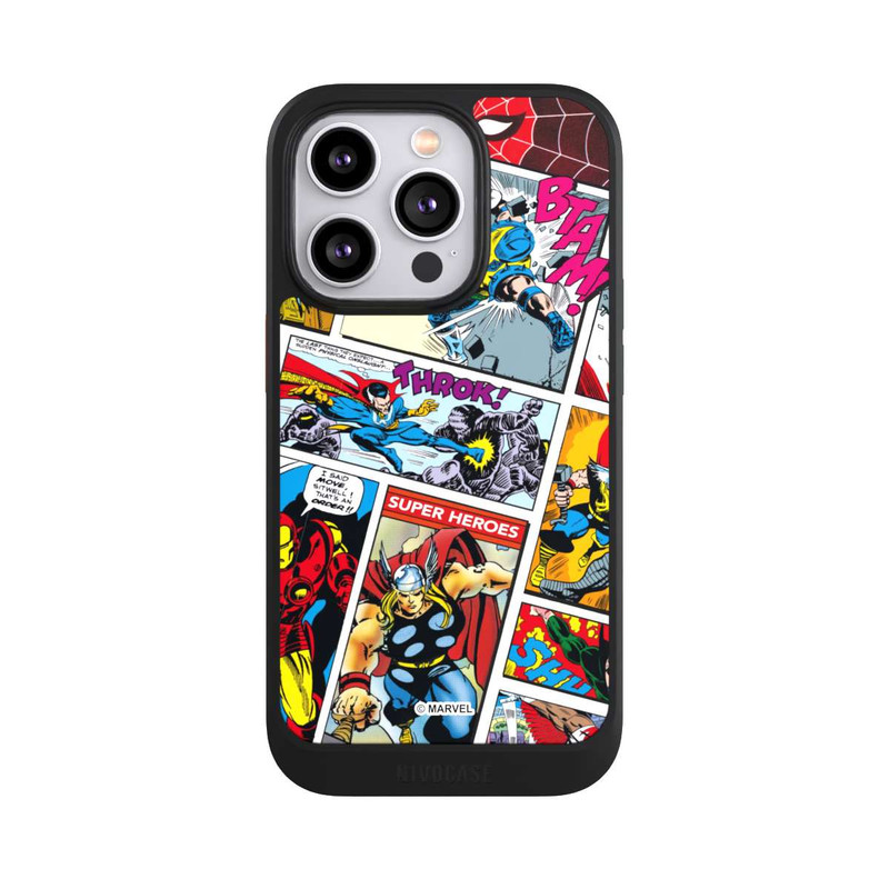 iPhone 14 Pro NIVOcore Marvel Retro Comic Blue