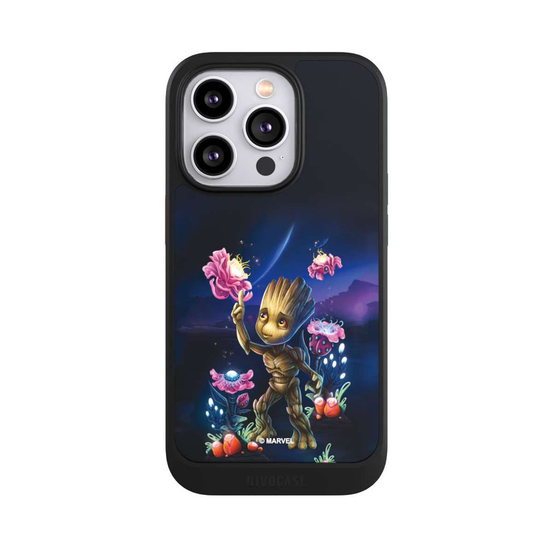iPhone 14 Pro NIVOcore Baby Groot Fleurs