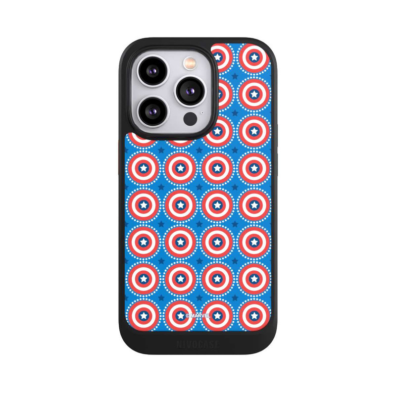 iPhone 14 Pro NIVOcore Captain American Shield Pattern