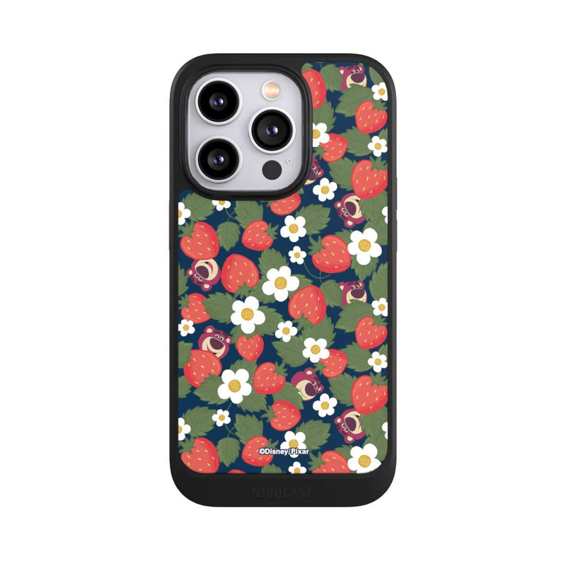 iPhone 14 Pro NIVOcore Lotso Toy Story Strawberry Flower Pattern