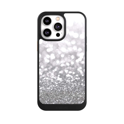 Apple iPhone 14 Pro Max NIVOcore Pluie de Paillettes Argentées Look
