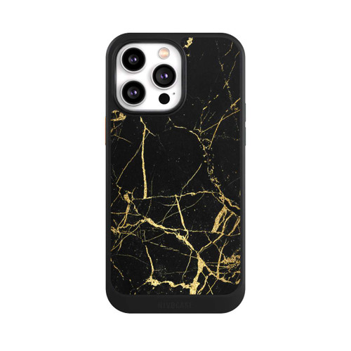 Apple iPhone 14 Pro Max NIVOcore Schwarzgoldener Marmor-Look