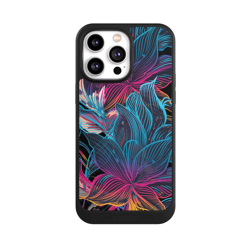 iPhone 14 Pro Max NIVOcore Le pouvoir des fleurs néon