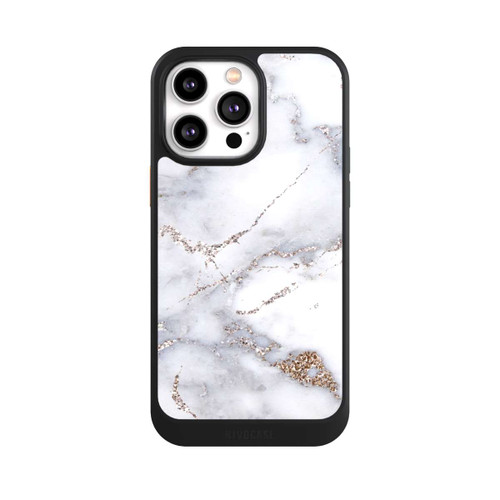 Apple iPhone 14 Pro Max NIVOcore Silberglitzer Marmorlook