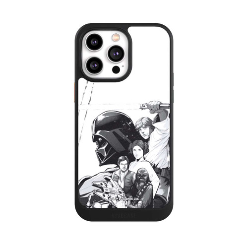 Apple iPhone 14 Pro Max NIVOcore StarWars Charaktere - Schwarz-Weiß