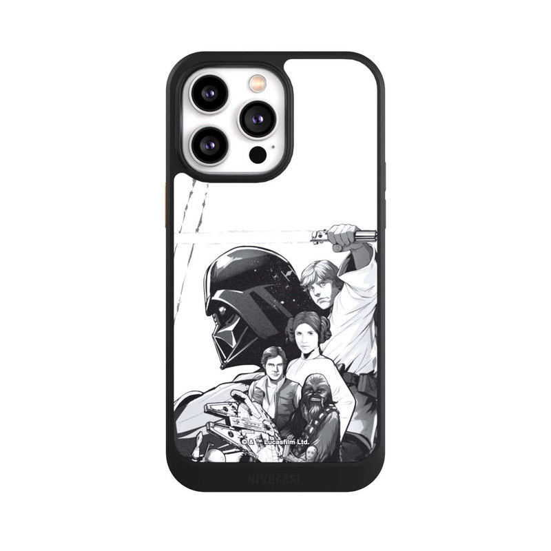 iPhone 14 Pro Max NIVOcore Personnages StarWars - Noir et Blanc