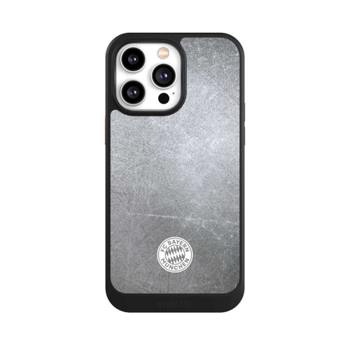 Apple iPhone 14 Pro Max NIVOcore Classic FCB Logo Small - White on Metal Look