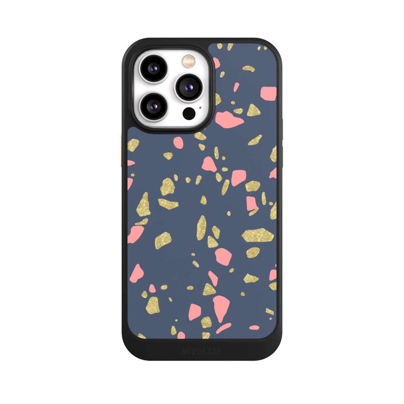iPhone 14 Pro Max NIVOcore Terazzo Gold-Optik
