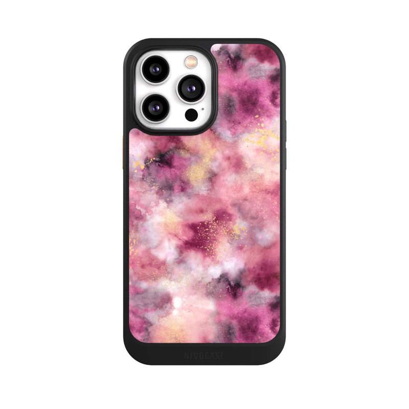 iPhone 14 Pro Max NIVOcore Rauchiges Marmoraquarell rosa