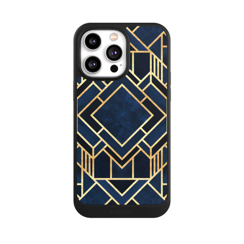 Apple iPhone 14 Pro Max NIVOcore Kunst Deko Blau Golddruck